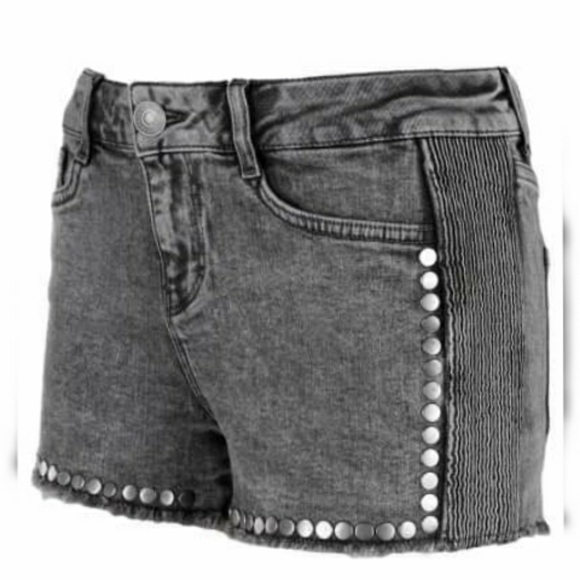 NEW GUESS Gray Biker Shorts SZ 27 - Picture 1 of 8